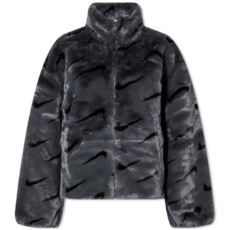 nike fake fur jacket|nike bomber jacket men.